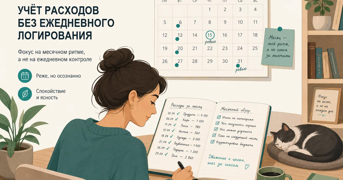 Обложка: календарный ритм учёта без ежедневных записей